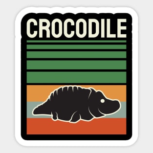 Vintage Cute Crocodile Sticker